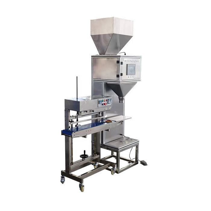 Semi-auto pre-made pouch electronic packing scale for rice nuts pet food coffee bean feeds snack granules