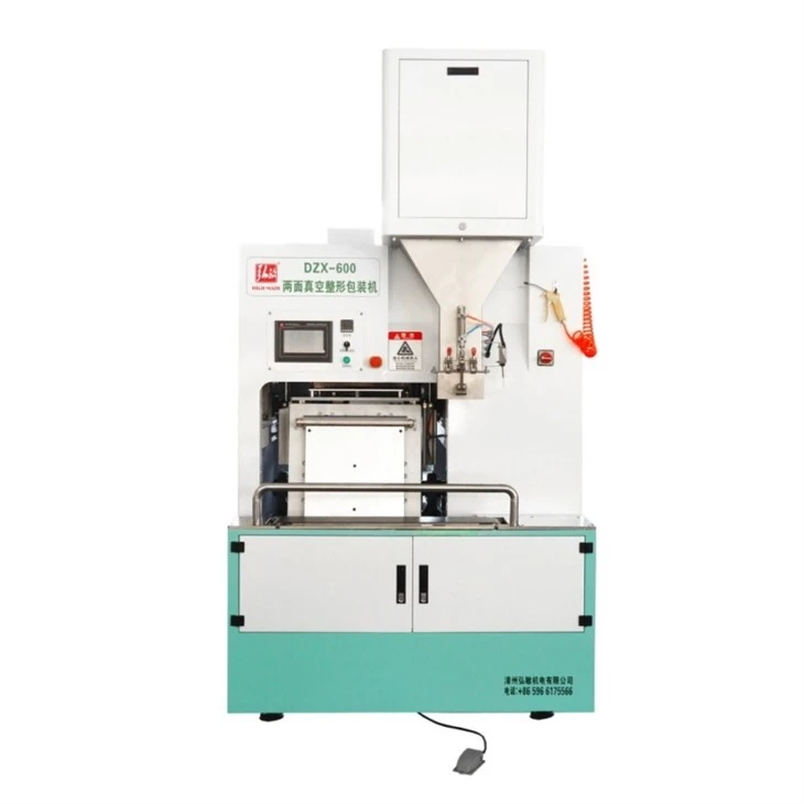 semi-auto 3 side seal bag vacuum packing machine for rice nuts seeds beans feeds cat litter granules